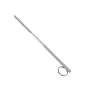 Râpe à os Gallagher 190 mm, à dents grossières 7.12'', à anneau unique 6.50 mm, simple largeur, en acier, pour chirurgie plastique, certifiée CE, par Blush Surgical - Product Image 3