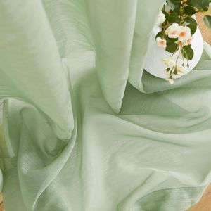 Set di 2 Pannelli per Tende a Voile Semi-Trasparenti con Occhielli, 137 cm L x 213 cm L, Verde Salvia, per Camera da Letto e Soggiorno - Product Image 1