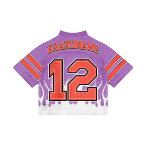 Camiseta de Fútbol Americano Retro Personalizada al por Mayor, Estampado Completo, Estilo Urbano, Alta Calidad, Impresión por Transferencia de Calor, Malla Transpirable, Corte Regular - Product Image 4