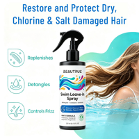 Spray démêlant pour cheveux anti-frisottis hydratant, après-shampoing sans rinçage et traitement pour la natation, protège et répare les cheveux abîmés après la baignade