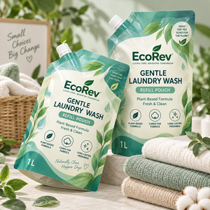 EcoRev ECO36 Sac personnalisé en plastique réutilisable avec bec verseur pour lessive liquide et en poudre - Product Image 4