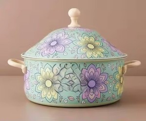 หม้อตุ๋นแบบอาหรับสวยงาม ลายดอกไม้สีดำและทอง รักษาความร้อนได้ดี เหมาะสำหรับตกแต่งโต๊ะงานแต่งงานและเป็นของขวัญในวันอีด - Product Image 3