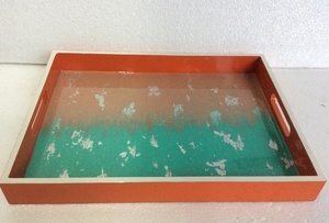 Best Selling Modern Lacquer Round Tray Nice Design Serving Tray for Home Decoration Handmade in <b>Vietnam</b> New Item for Christmas - Product Image 2