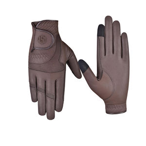 Gants d'équitation de luxe modernes pour femmes de qualité supérieure |   Tissu en cuir et maille personnalisé |   Ceinture personnalisée à taille haute et ajustement slim avec fermeture auto-agrippante - Product Image 4