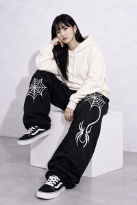 Pantalones Deportivos de Pierna Ancha para Mujer, Personalizados con Serigrafía, de Poliéster y Algodón, Estilo Casual Urbano, OEM - Product Image 4