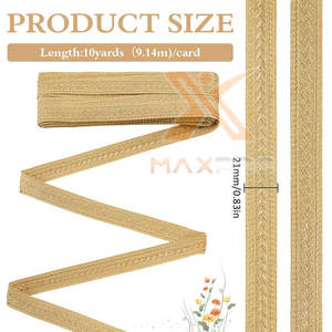 Trenzas y Cordones de Hilo Metálico de Última Moda, Más Vendidos, Bajo MOQ, en Colores Sólidos - Product Image 4