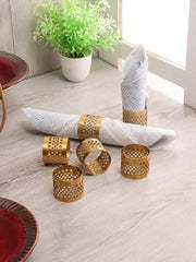 Gold <b>Napkin</b> Rings for Table Setting, Decorative Metal <b>Napkin</b> Holders for Wedding, Party, Dinner, Restaurant and Home Table Decor - Product Image 2