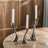 Moderner Geometrischer Aluminium-Kerzenständer Handgefertigter Umweltfreundlicher Langlebiger Minimalistischer Wohndekor für Ostern
