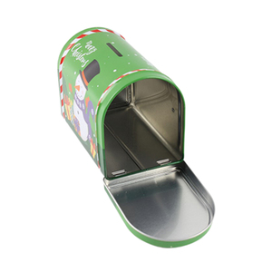 Proveedor personalizado Metal alcancía Navidad Metal latas buzón forma regalo caja de embalaje - Product Image 2