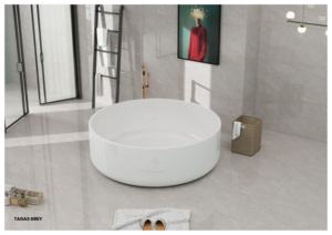 กระเบื้องพอร์ซเลนลายโมเดิร์น ขนาด 60x120 ซม. (600x1200 มม.) 24x48 นิ้ว ผิวมันเงา รูปแบบขนาดใหญ่ ดีไซน์หรูหรา สำหรับโครงการระดับพรีเมียม - Product Image 4