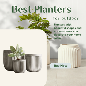 Juego de 3 macetas redondas de cerámica esmaltada, tamaños grandes y pequeños para decoraciones de jardín al aire libre - Product Image 4