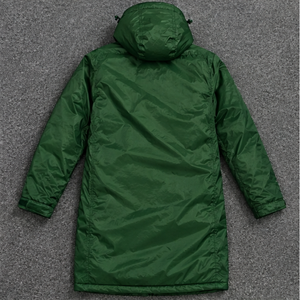 <b>Men</b> <b>Long</b> Hooded Puffer Jacket Waterproof Solid Green Polyester Winter <b>Coat</b> Casual Style Zipper Closure Thick Insulated Outerwe - Product Image 2