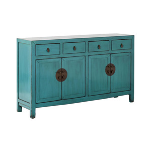 Antique Vintage Style Living Room Furniture Multi Drawers Painted Solid Wood <b>Storage</b> <b>Cabinet</b> - Product Image 1
