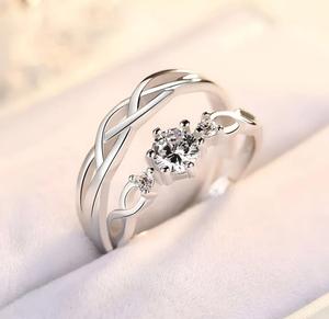 Juego de Anillos de Pareja con Diamantes de Moissanita de Primera Calidad, Joyería Elegante a Juego para Parejas, para Compromiso, Boda, Aniversario - Product Image 1
