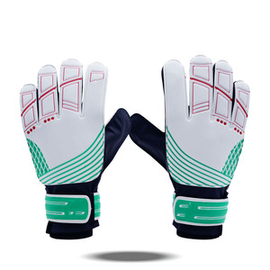 Football Goalkeeper Gloves Wrist Length <b>Full</b> Finger Non-<b>Slip</b> Breathable Adjustable Wrist Strap Unisex Sports PU Material Finger - Product Image 1