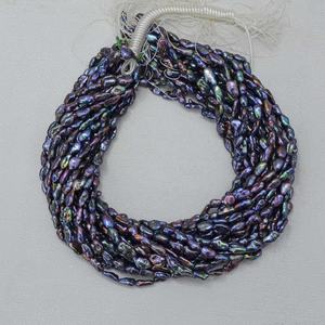 Cuentas de Perlas de Agua Dulce Naturales de 4mm 5mm 6mm en Color Morado, Rosa, Verde y Azul, Cuentas de Perlas Cultivadas al por Mayor, Piedras de Nacimiento para Joyería - Product Image 1