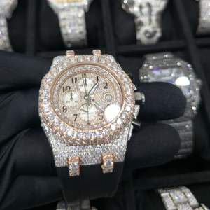 Montre Hip Hop Bling Diamant 2026 pour Homme, Luxe Argenté, Mécanique, Verre Saphir, Étanche, Tendance, Vente Flash - Product Image 2