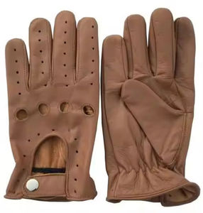 Gants de conduite unisexes en cuir imperméables avec paume antidérapante et sangle de poignet réglable - Gants de conduite au design élégant - Product Image 3