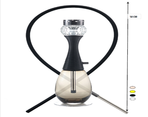 Precio al por mayor, compra a granel: Kit completo de shisha de lujo premium con forma de botella de perfume, manguera de silicona mate y acrílico. - Product Image 2