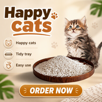 Litière pour chat en tofu biodégradable OEM, personnalisable avec logo, emballage marque privée pour commandes en gros, distributeurs et magasins d'animaux