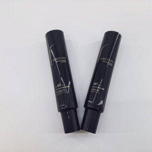 Black Plastic Cosmetic Tube Twist Dispenser Packaging Container Custom Printed for Skincare <b>Sunscreen</b> Cream - Product Image 5
