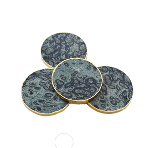 Hot <b>Sale</b> High quality Kambaba jasper coaster crystal stone round gemstone coaster <b>for</b> Table Drink with Coffee Stand <b>home</b> - Product Image 5