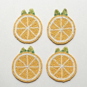 Posavasos con Cuentas para el Hogar, Posavasos Redondos con Diseño de Hojas Amarillas y Verdes, Precio Económico - Product Image 5