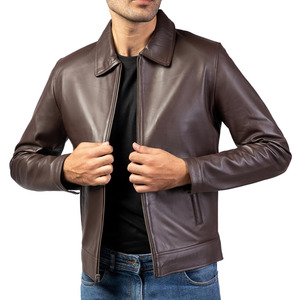 genuine Polo Collar High Quality Primum Motorcyclists Classic Bomber <b>jacket</b> for men - Product Image 3