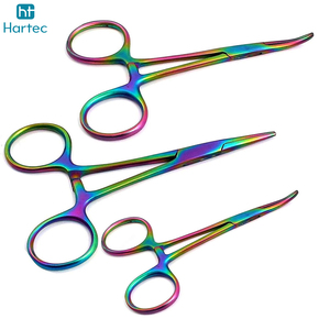 Pinzas Hemostáticas Multicolores Tipo Arcoíris, Rectas y Curvas, de Acero Inoxidable, Pinzas Quirúrgicas Manuales - Product Image 2