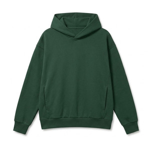 เสื้อฮู้ดดี้ฟลีซโอเวอร์ไซส์สำหรับผู้ชาย ทรงหลวม ไหล่ตก สวมหัว แบบหนา สไตล์สตรีทแวร์ - Product Image 2