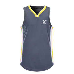 Nouveau design respirant à séchage rapide, maillot de basket-ball pour hommes, personnalisable, haute qualité, 100% polyester, col en V, sans manches - Product Image 1