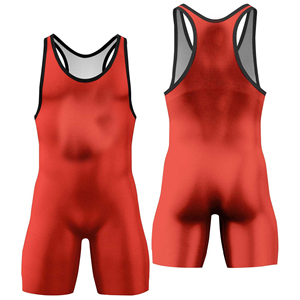 Uniforme de lutte pour hommes en polyester/coton, respirant, court, pour entraînement physique, prix de gros, léger, couleur personnalisée, OEM - Product Image 1