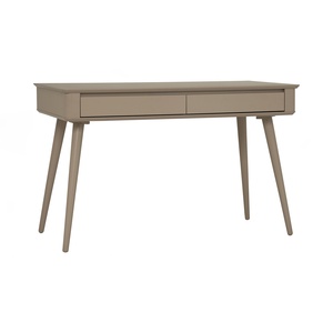Modern 1200mm Taupe Grey Writing <b>Desk</b> with Solid Rubberwood Legs from Malaysia for <b>Study</b> and Bedroom Use - Product Image 1
