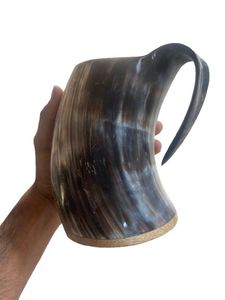 Tasse en corne artisanale la plus vendue pour bière, hydromel, vin – Style Viking – Idéale pour les festivals, cadeaux et bars à domicile – Fournisseur en gros - Product Image 3