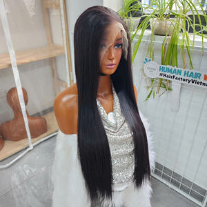 Perruque Premium Sans Colle de 30 Pouces, Transparente 13x4, Cheveux Humains Vierges à Racine Foncée, Lisse Baguette, Petite Taille de Bonnet, Pour Femmes Noires - Product Image 3