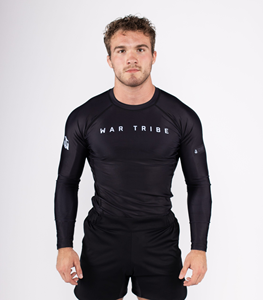 Camiseta de Compresión de Manga Larga para Hombre, Marca War Tribe, Color Negro, de Secado Rápido, para Gimnasio, Deportes, Entrenamiento, Grappling - Product Image 5