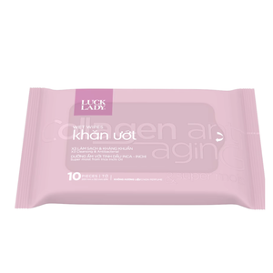Lingettes humides Luck Lady Tea Tree, 10 pièces, non tissées, douces, soin de la peau, antibactériennes, lingettes nettoyantes, fabriquées au Vietnam - Product Image 3