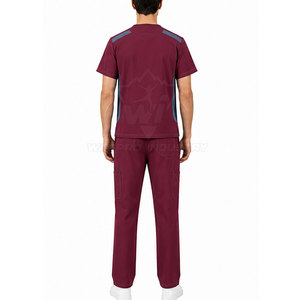 Tenue de travail moderne pour hommes, uniforme de soins médicaux avec tissu extensible de qualité supérieure, design élégant, coutures renforcées, poches et finition soignée - Product Image 4