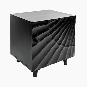 Nouvelle table de chevet en bois de mangue de couleur noire, faite à la main, de forme carrée, pour le salon et la chambre à coucher - Product Image 1