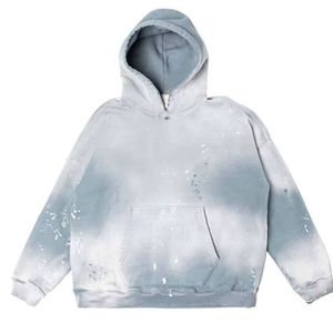 Sweat à capuche homme délavé à l'acide, coupe oversize, personnalisable, style streetwear vintage, en molleton bouclette de coton - Product Image 1