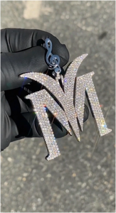 CONCEPTION Nuevo Diseño, Colgante de Plata de Ley 925 con Inicial, Estilo Hip Hop, Colgante de Letra con Diamante Sintético en Oro Blanco, Joyería Fina - Product Image 3