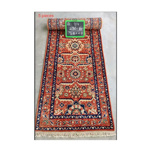 Persian Style Hand Knotted Wool Polyester Area Rug Rectangle Medallion Pattern <b>Red</b> Blue Cream Living Room Decor - Product Image 2