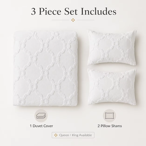 Ensemble de housse de couette super douce lavée, 3 pièces, taille Queen, avec fermeture à glissière - Product Image 2