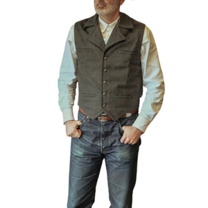 Nouvelle collection été – Gilet décontracté pour homme, coupe ajustée, col en V, anti-boulochage, avec fermeture éclair et détails boutonnés - Product Image 6