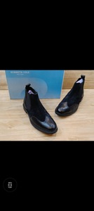 Botas Chelsea de Tobillo de Cuero Genuino con Punta Redonda, Cierre de Cremallera, Suela de Goma Antideslizante, Estilo Otoñal, Color Negro Sólido - Product Image 6