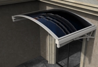 Auvent de porte en aluminium robuste, auvent en polycarbonate PC résistant aux UV, abri contre la pluie pour l'entrée de la villa, fenêtre