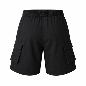 Shorts cargo pour homme personnalisés, multi-poches, tactiques, utilitaires, taille élastique, cordon de serrage, streetwear, décontractés, pour l'extérieur - Product Image 3