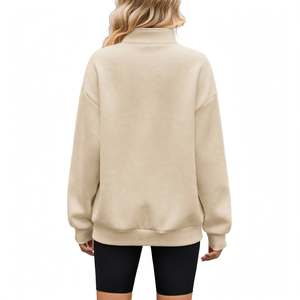 เสื้อสเวตเชิ้ตคอตั้งทรงหลวม แบรนด์ SPINE CRAFT รุ่น Geometric Fleece Pullover แขนเสื้อแบบดรอปโชว์เดอร์ ซิปครึ่งตัว เหมาะสำหรับฤดูหนาว ดีไซน์ทันสมัยสำหรับผู้หญิง - Product Image 6