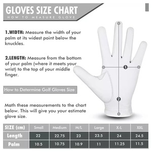 JNM SAFETY Gants de golf respirants en cuir synthétique de la série professionnelle, fermeture à boucle et crochet, main droite pour homme - Product Image 6