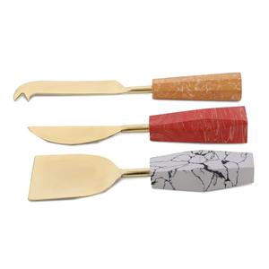 Juego de Cuchillos para Queso Elegantes de Acero Inoxidable con Mango de Cerámica, Aptos para Lavavajillas, Duraderos, para una Experiencia Culinaria Perfecta - Product Image 1